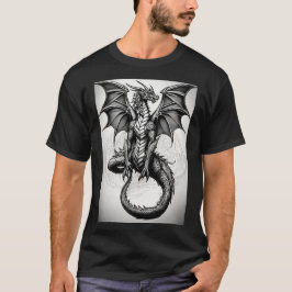 Camiseta Tatuagem de abstrato de cinza de galões, de  preto