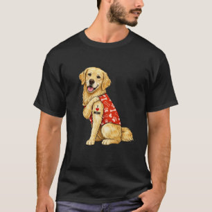 Camiseta Tatuagem de Amor de Mãe do Golden Retriever Design