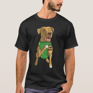 Camiseta Tatuagem de cachorro Pit Bull Fofo Eu amo mamãe Pi
