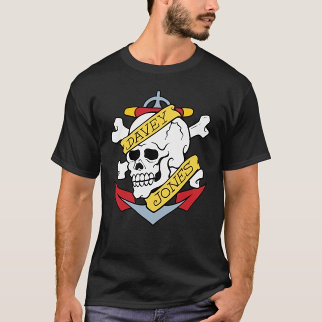 Camiseta Tatuagem de Davey Jones (Frente)