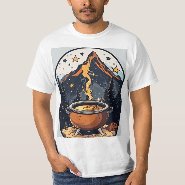 Camiseta Tatuagem de Design profunda de tinta e impressão e (Frente)