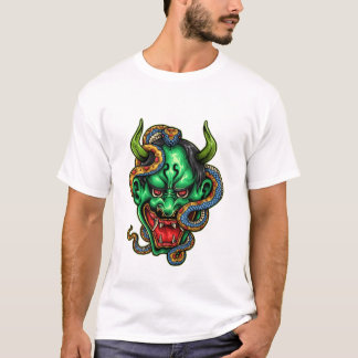 Camiseta Tatuagem de Dragão Verde