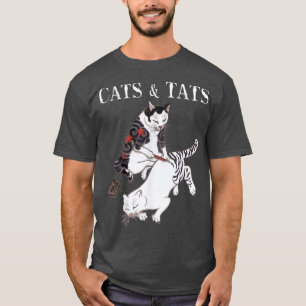 Camiseta Tatuagem de gatos e tatuagem de gato-t-shirt Tats,