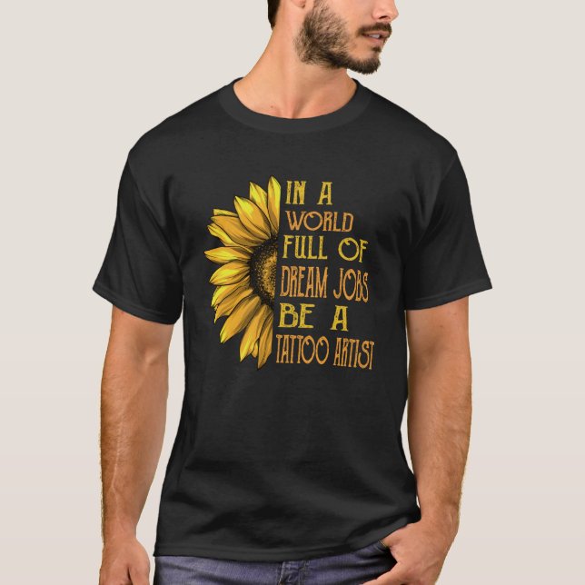 Camiseta Tatuagem de girassol (Frente)