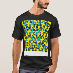 Camiseta tatuagem de grafite amarela e verde