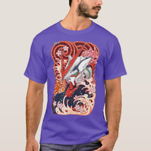 Camiseta Tatuagem de gundam de quadros vermelhos