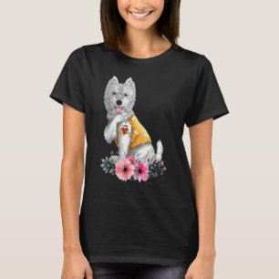 Camiseta Tatuagem de Westie Eu Amo Mamãe Cachorro Dia das M
