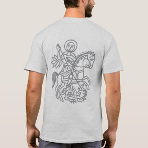 Camiseta Tatuagem do Cruz de Jerusalém do Dragão de São Jor