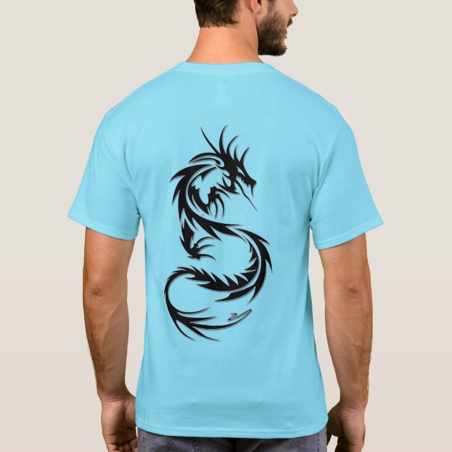 Camiseta Tatuagem do Dragão Trending Style T-Shirt (Verso)