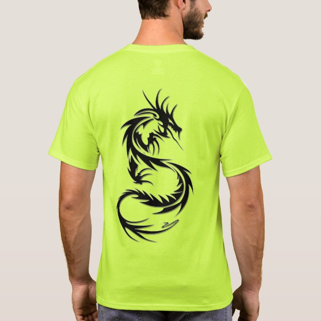 Camiseta Tatuagem do Dragão Trending Style T-Shirt (Verso)