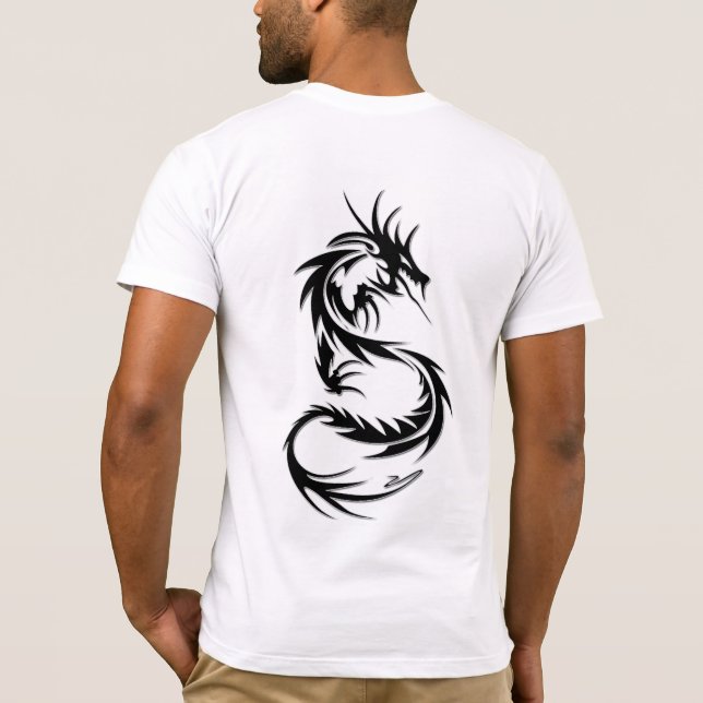 Camiseta Tatuagem do Dragão Trending Style T-Shirt (Verso)