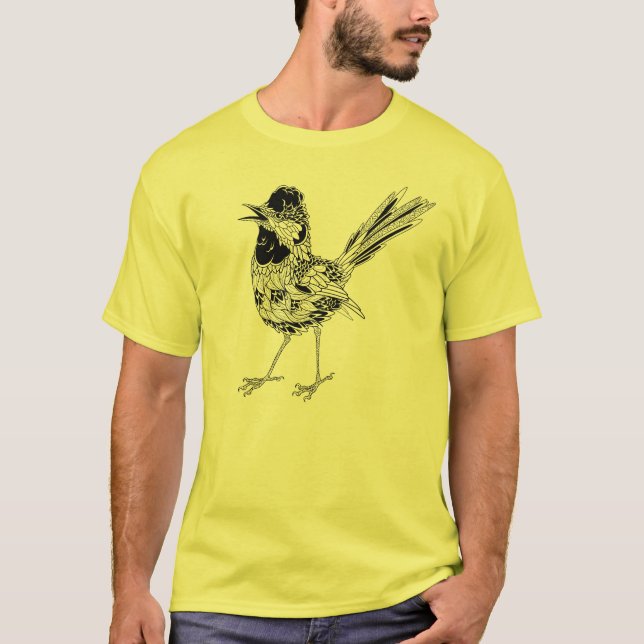 Camiseta Tatuagem do pássaro (Frente)