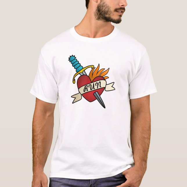 Camiseta Tatuagem em execução (Frente)