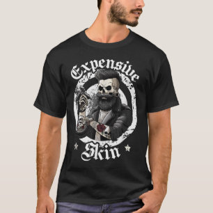 Camiseta Tatuagem local com tinta engraçada na pele