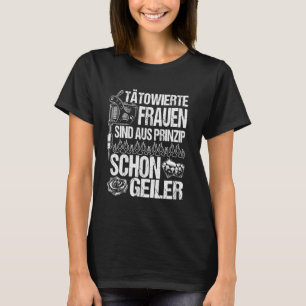 Camiseta Tatuagem, Mulheres Tatuadas Agitam Sua Tinta Com E