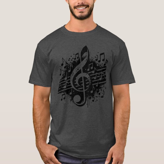 Camiseta Tatuagem Musical Precoce Com Clef (Frente)