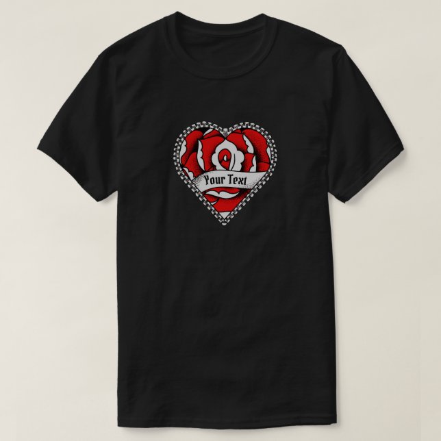 Camiseta Tatuagem no rosa - Crie o seu próprio (Frente do Design)
