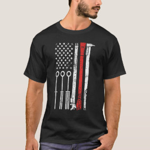 Camiseta Tatuagem Orgulhosa, Artista Americano Flag Tattooi