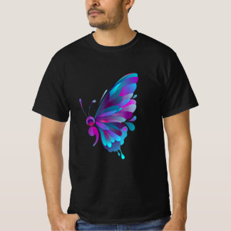 Camiseta tatuagem semicolon da borboleta vintage