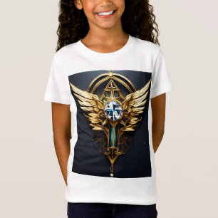 Camiseta Tatuagem T-Shirt Design de Wing Wing de Estilo Fut