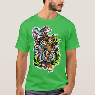 Camiseta Tatuagem tradicional Tiger Neo