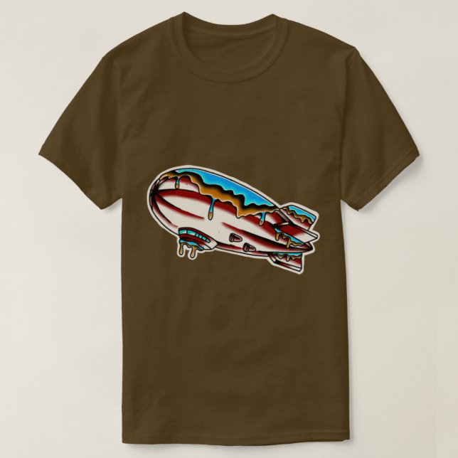 Camiseta tatuagem tradicional zeppelin (Frente do Design)