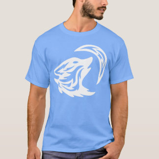Camiseta Tatuagem Tribal de Lobo Uivando Branco anos 70 men