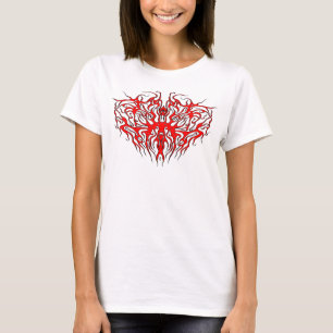 Camiseta Tatuagem Tribal do Coração Vermelho dia de os namo