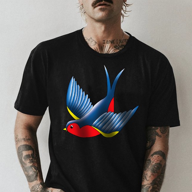 Camiseta Tatuagem Vermelha de Engolir (Criador carregado)