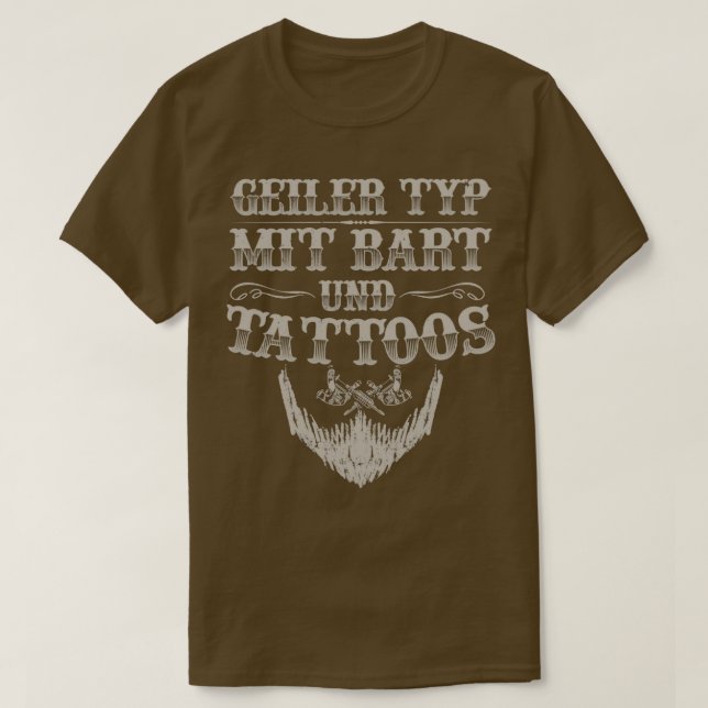 Camiseta Tatuagens de barba 4 (Frente do Design)