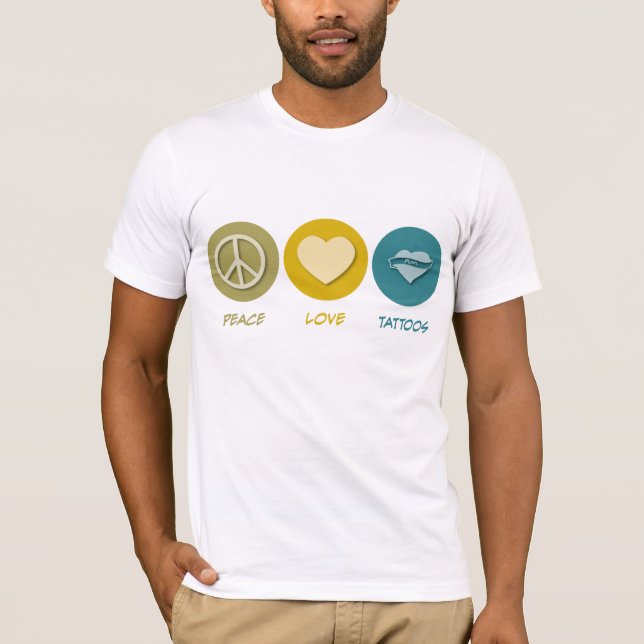 Camiseta Tatuagens do amor da paz (Frente)