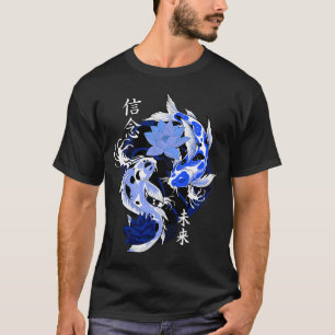 Camiseta Tatuagens japonesas Blue Yakuza, lagoa de peixes k