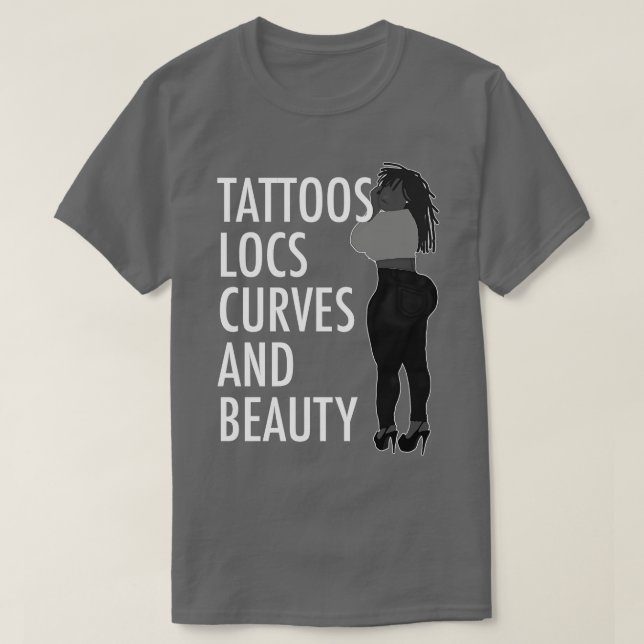 Camiseta Tatuagens Localiza curvas e beleza (Frente do Design)