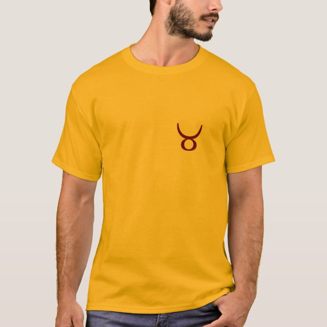 Camiseta taurus astrologcal do design do t-shirt do sinal (Frente)