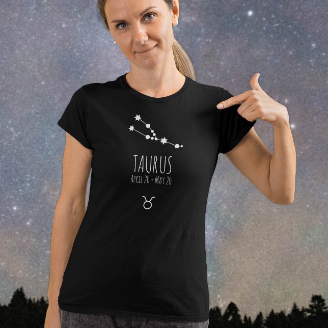 Camiseta Taurus | Constelação Zodiac Personalizada T-Shirt (Criador carregado)