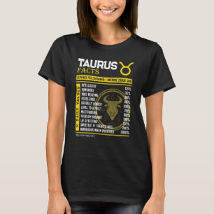 Camiseta Taurus Fatos Incrível Sinal Zodíaco Taurus Anivers