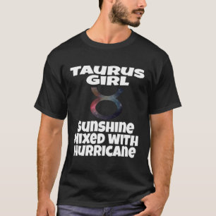 Camiseta Taurus Girl Sunshine Misturada Com O Furacão Astro