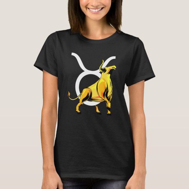 Camiseta Taurus Horoscope Símbolo Zodiac - Símbolo Constela (Frente)