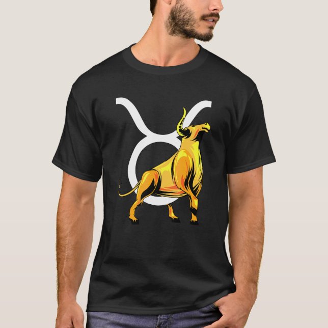 Camiseta Taurus Horoscope Símbolo Zodiac - Símbolo Constela (Frente)