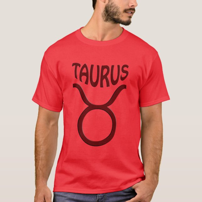 Camiseta Taurus Mens Red T-Shirt (Frente)