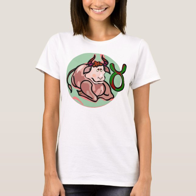 Camiseta Taurus Painting com Símbolo, estilo 1970 (Frente)