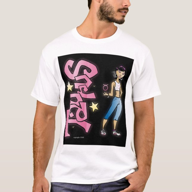 Camiseta Taurus-Preto fêmea (Frente)