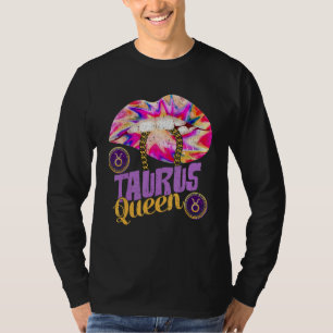 Camiseta Taurus Queen Lábios Pode Queens Taurus Birthday Pr