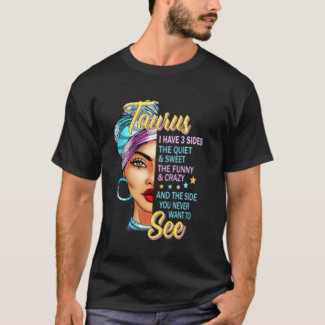 Camiseta Taurus Zodiac Birthday Graphic Taurus I Tem 3 Sid (Frente)
