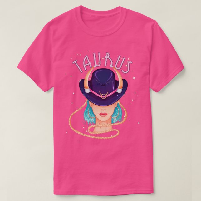 Camiseta Taurus Zodiac - Sinal de Horoscópio Aniversário Ta (Frente do Design)