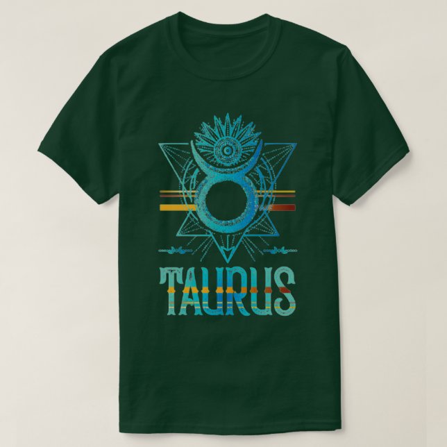 Camiseta Taurus Zodiac - Sinal Design (Frente do Design)