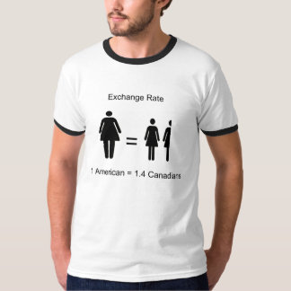 Camiseta Taxa de câmbio americana canadense