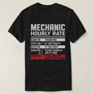 Camiseta Taxa de Horário Mecânica Engraçada