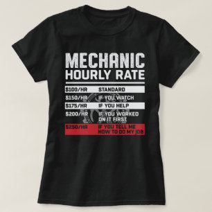 Camiseta Taxa de Horário Mecânica Engraçada