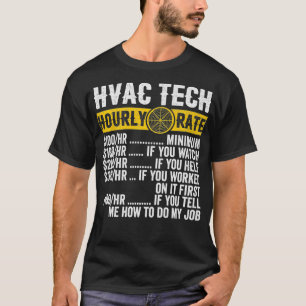 Camiseta Taxa de Roupa por Hora do Técnico da Funny Vintage